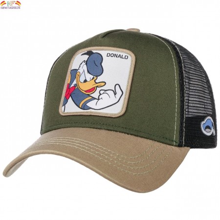 Gorra trucker del Pato Donald de Disney. Visera curva.